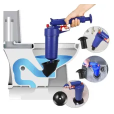 Вантуз воздушный пневматический PIPE DREDGER ∙ Воздушный насос – вантус для чистки засоров с насадками