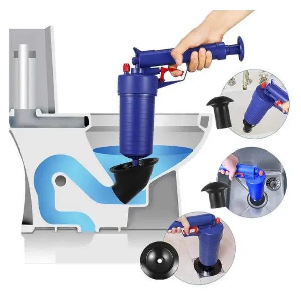 Вантуз воздушный пневматический PIPE DREDGER ∙ Воздушный насос – вантус для чистки засоров с насадками