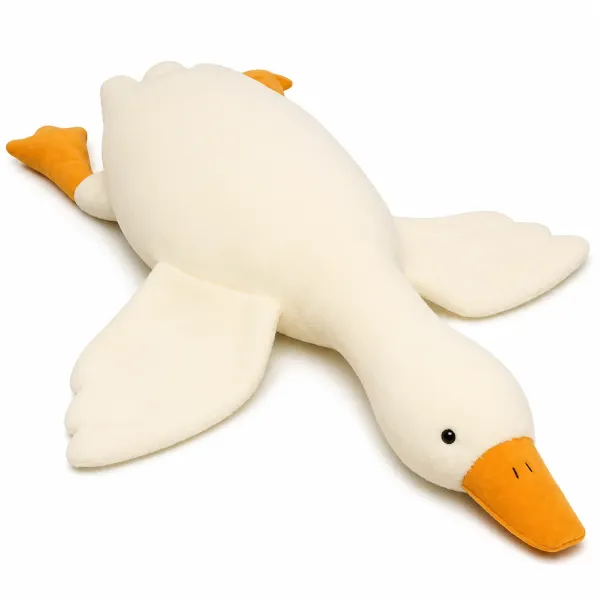 Большая мягкая игрушка-обнимашка Гусь 190 см • Плюшевая подушка-антистресс для сна, отдыха, декора и подарка