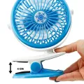 Вентилятор Мини USB с прищепкой Mini fan LY-582 • Портативный настольный вентилятор с аккумулятором и креплением