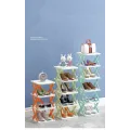Вертикальная складная полка - органайзер для обуви X-Shaped на 4 яруса · Напольная стойка – трансформер с полками