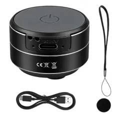 Вибрационная Bluetooth-колонка Hombasing 3 Вт с магнитом и присоской • Беспроводная мини-колонка Hombasing Bluetooth 5.3 с аккумулятором и зарядкой Type-C