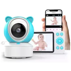 Видеоняня C8 Wi-Fi с монитором 5″ • Умная видеоняня C8 Full HD 1080P с приложением Tuya, ночным видением и двусторонней связью