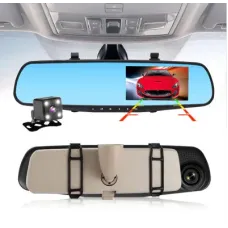 Видеорегистратор - зеркало Dvr L9000 Full HD Автомобильный регистратор с двумя камерами