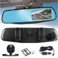 Видеорегистратор - зеркало с камерой заднего вида DVR Full HD 1433 (4,3