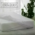 Водонепроницаемый наматрасник 180х200 белый • Защитный чехол на матрас от влаги, пятен, пыли и загрязнений для кровати