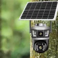 Уличная 4G камера видеонаблюдения TG-08 с солнечной панелью и датчиком движения V380 Pro • IP камера с поворотным механизмом и ночным видением 12 Мп