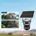 Уличная 4G камера видеонаблюдения TG-08 с солнечной панелью и датчиком движения V380 Pro • IP камера с поворотным механизмом и ночным видением 12 Мп