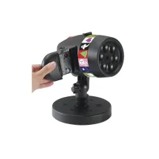 Уличный лазерный проектор со слайдами Christmas Star shower LED Slide show, 12 изображений слайдов