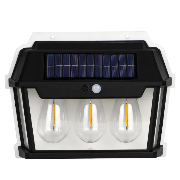 Уличный фонарь на солнечной батарее с датчиком движения HW 999-3W Solar Interaction Wall Lamp · Настенный наружный светильник · 3 режима освещения