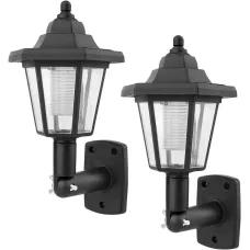 Вуличний настінний LED-світильник 26X-94 вологозахищений 2 шт чорний • Комплект садових світлодіодних світильників 26X-94 для фасаду, двору, тераси та дачі