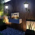 Уличный настенный LED-светильник 26X-94 влагозащищенный 2 шт черный • Комплект садовых светодиодных светильников 26X-94 для фасада, двора, террасы и дачи
