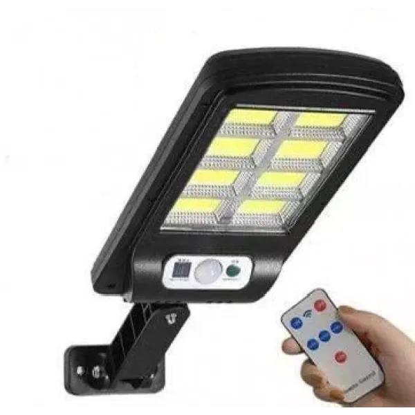 Вуличний настінний світильник Bailong Solar BL-T06-6COB на сонячній батареї з датчиком руху • Сонячний LED ліхтар Bailong Solar BL-T06-6COB 6COB для двору, саду, вулиці та фасаду