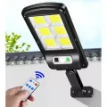 Вуличний настінний світильник Bailong Solar BL-T06-6COB на сонячній батареї з датчиком руху • Сонячний LED ліхтар Bailong Solar BL-T06-6COB 6COB для двору, саду, вулиці та фасаду