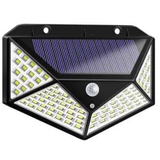 Уличный настенный светильник Lesko SH-100 на солнечной батарее с датчиком движения 100 LED диодов