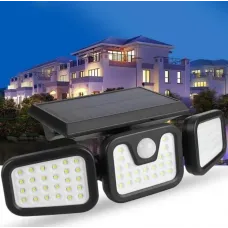 Уличный светодиодный LED светильник FL-1725A Split Solar WallLamp на солнечной батарее с датчиком движения ∙ Наружный тройной фонарь – прожектор на солнечной панели ∙ 70 светодиодов ∙ 1500 Лм ∙ Аккумулятор 1500 мАч Уличный светодиодный LED светильник FL-1725A Split Solar WallLamp на солнечной батарее с датчиком движения ∙ Наружный тройной фонарь – прожектор на солнечной панели ∙ 70 светодиодов ∙ 1500 Лм ∙ Аккумулятор 1500 мАч