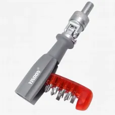 Отвертка 11 в 1 с храповым механизмом • Угловая многофункциональная отвертка