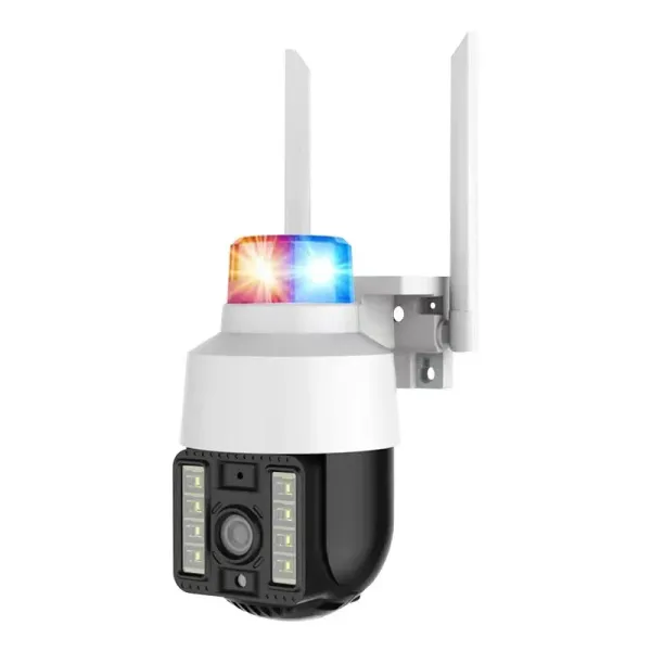 Wi-Fi Камера видеонаблюдения PTZ A15 с фонарем-мигалкой 4G WiFi Уличная видеокамера с управлением от телефона, ночным видением и датчиком движения