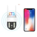 Wi-Fi Камера видеонаблюдения PTZ A15 с фонарем-мигалкой 4G WiFi Уличная видеокамера с управлением от телефона, ночным видением и датчиком движения