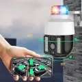 Wi-Fi Камера видеонаблюдения PTZ A15 с фонарем-мигалкой 4G WiFi Уличная видеокамера с управлением от телефона, ночным видением и датчиком движения