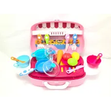 Игровой набор повара Кухня в кейсе на колесиках для детей