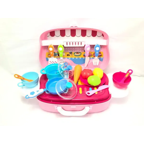 Игровой набор повара Кухня в кейсе на колесиках для детей