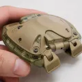 Защитный комплект 51009-1 камуфляж: 2 наколенника и 2 налокотника • тактическая защита суставов с ABS-накладками, быстросъёмными ремнями и весом 220 г для тренировок, походов и ремонта