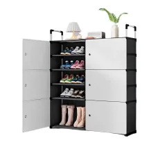 Закрытый стеллаж для обуви  LY-1046 — элегантное решение для вашего дома ∙ Складной Полка для обуви закрытый стеллаж 81×29×110 LY-1046