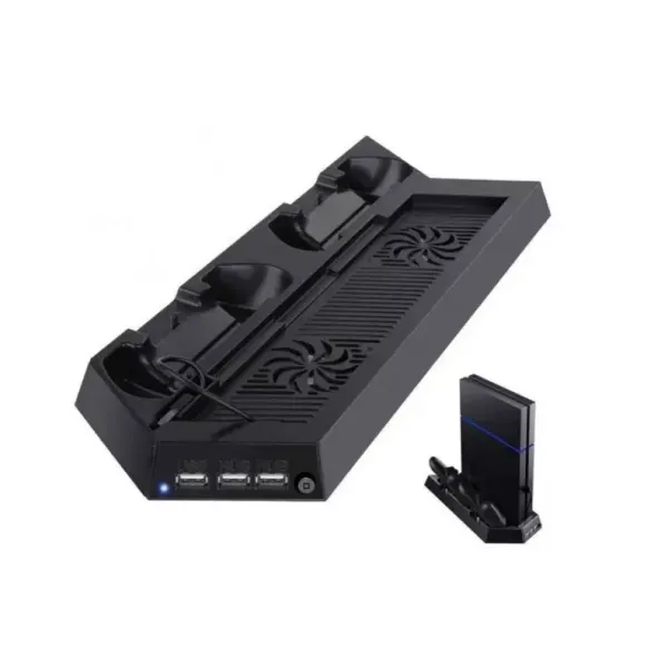 Зарядная док-станция Skytech 5 в 1 для джойстиков PS4 + USB хаб порти 3.0 + Подставка с охлаждением для игровой приставки