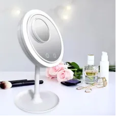 Зеркало Косметическое С LED Подсветкой и Вентилятором Beauty Breeze Mirror