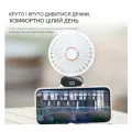 Портативный аккумуляторный мини-вентилятор с присоской и USB Type-C • Ручной и настольный вентилятор для дома, офиса, авто и поездок