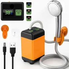 Душ Портативный Outdoor Shower 1402 ∙ Портативний похідний душ з акумулятором 7800 mAh