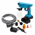 Аккумуляторная мойка высокого давления 48V с пеногенератором 2 аккумулятора синяя • Беспроводная мини-мойка для автомобиля двора сада и дома
