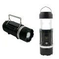 Кемпинговый фонарь HB-9699 черный • Аккумуляторный фонарь HB-9699 с солнечной панелью и 2 режимами освещения