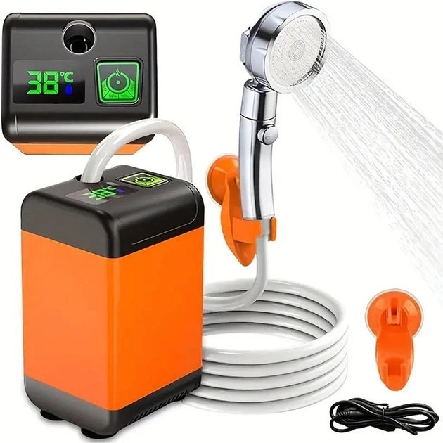 Душ Портативный Outdoor Shower 1402 ∙ Портативний похідний душ з акумулятором 7800 mAh