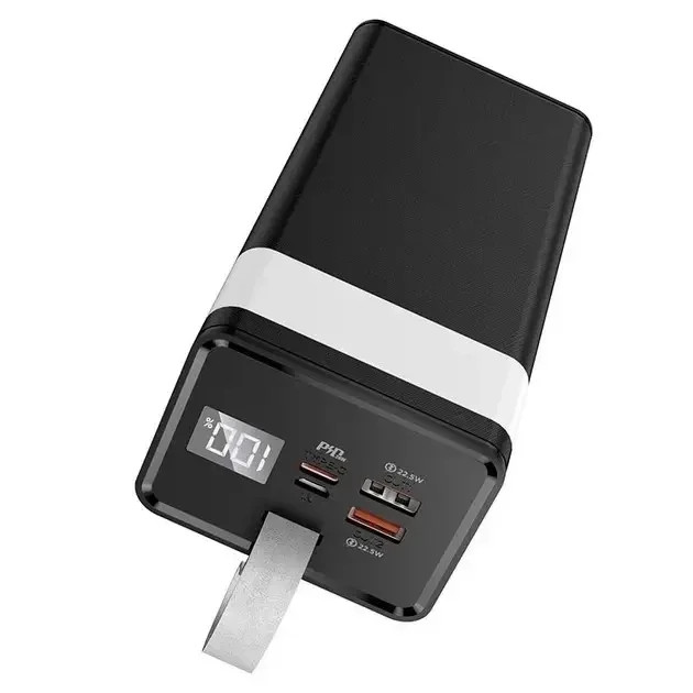 Power Bank Awei J86A 100000mAh чорний • Повербанк Awei J86A 100000mAh 22.5W зі швидким заряджанням PD/QC і LED-дисплеєм