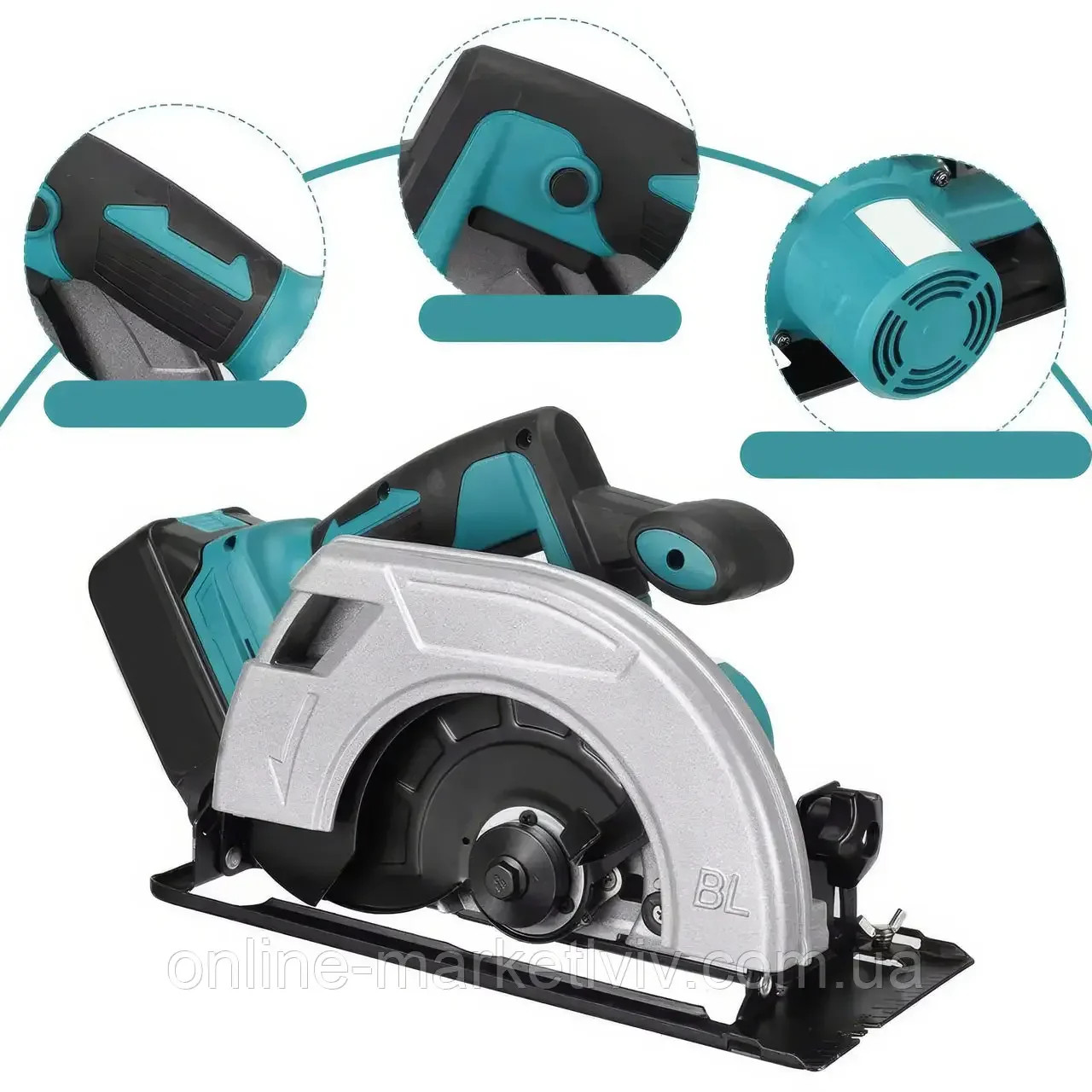 Акумуляторна циркулярна пила Circular Saw X-510 48V з 2 АКБ — фото 5