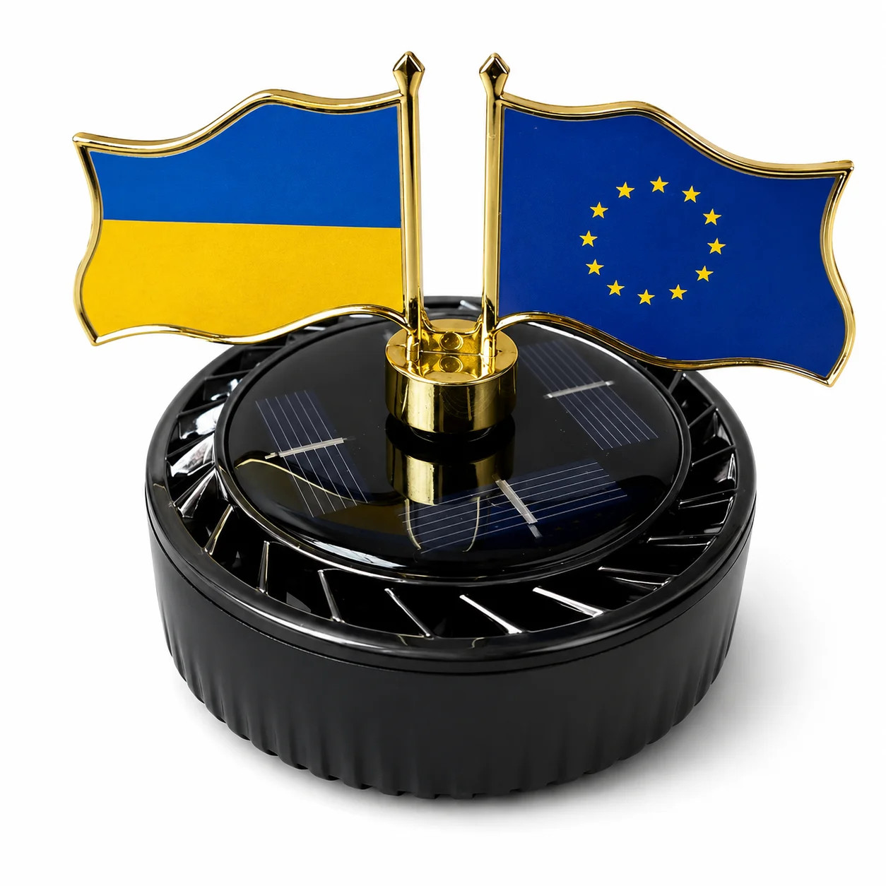 Автомобільний ароматизатор-дифузор “Прапори” на сонячній батареї