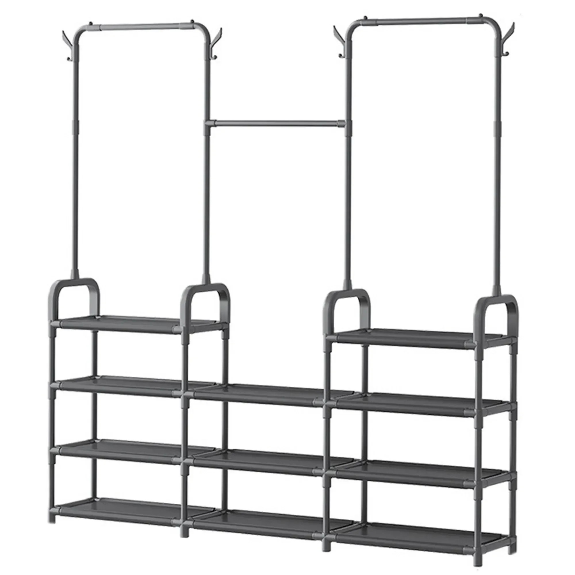 Багатофункціональна вішалка для зберігання Multi Functional Coat Rack AND 9130-4 • Підлогова стійка-органайзер для одягу, сумок, капелюхів та аксесуарів