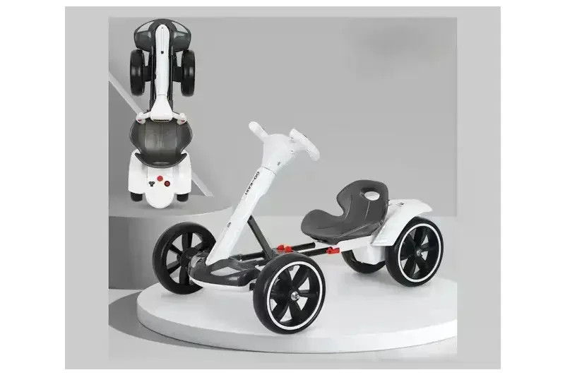 Дитячий електромобіль GO KART F1 з пультом і Bluetooth 390 Вт білий — фото 5