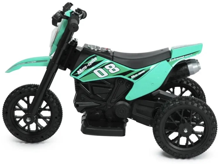 Дитячий електромотоцикл Cool Mountain 26X-130 зелений з LED і музикою — фото 2