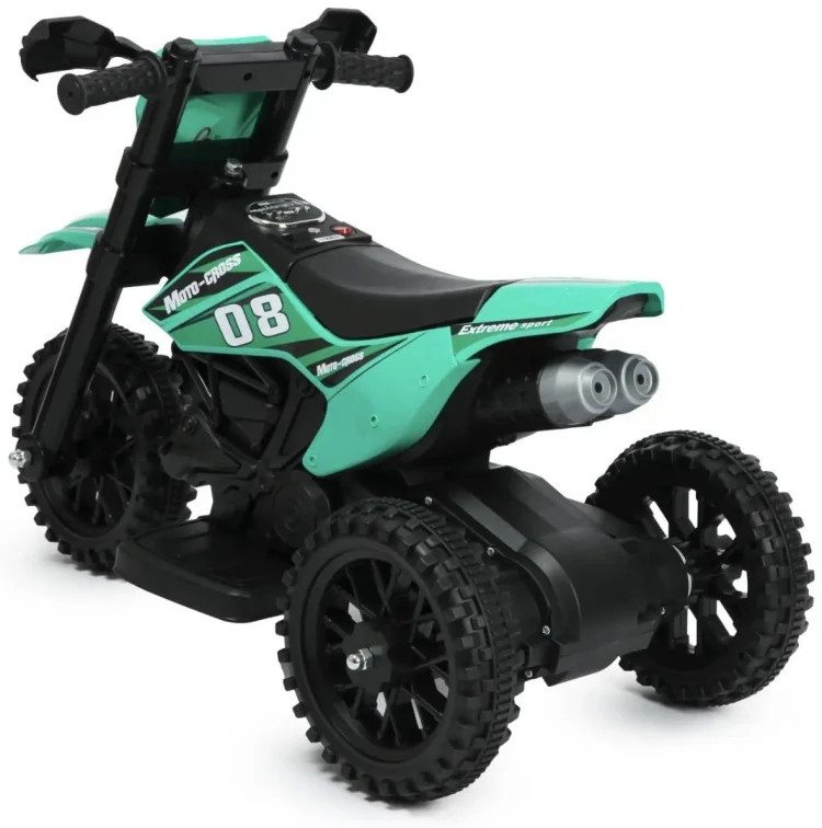 Дитячий електромотоцикл Cool Mountain 26X-130 зелений з LED і музикою — фото 3