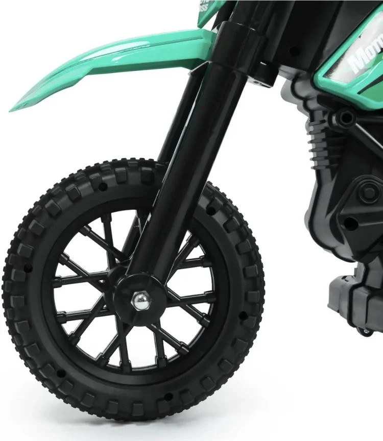 Дитячий електромотоцикл Cool Mountain 26X-130 зелений з LED і музикою — фото 5