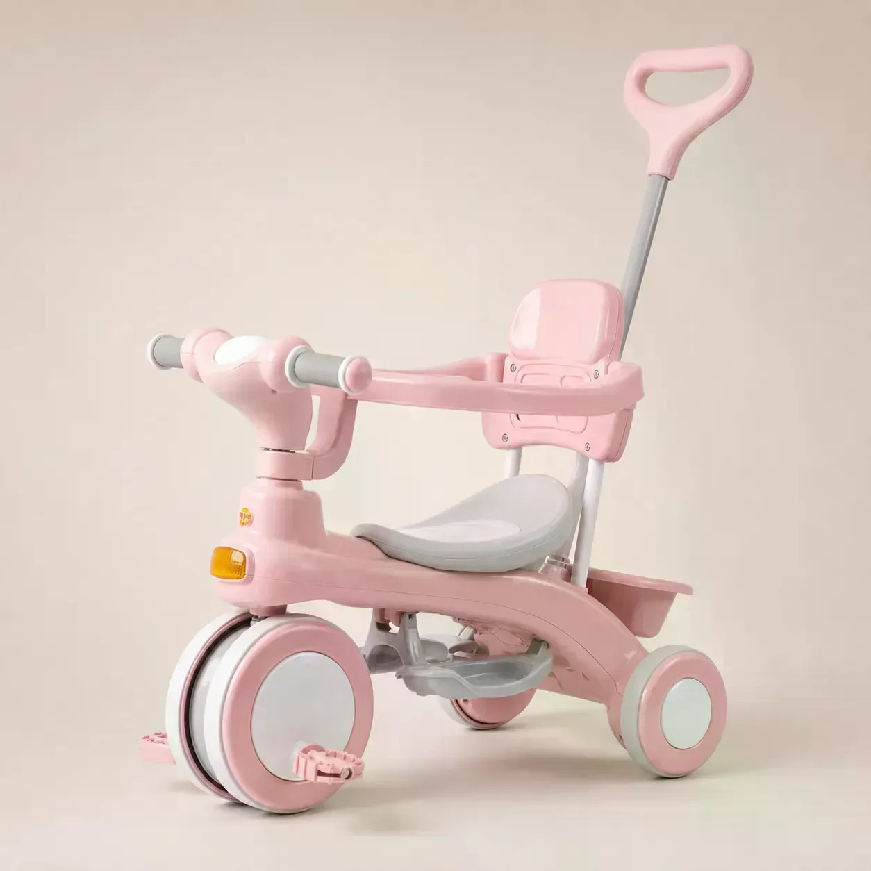 Дитячий триколісний велосипед Baby Carriage 588 рожевий з батьківською ручкою — фото 3