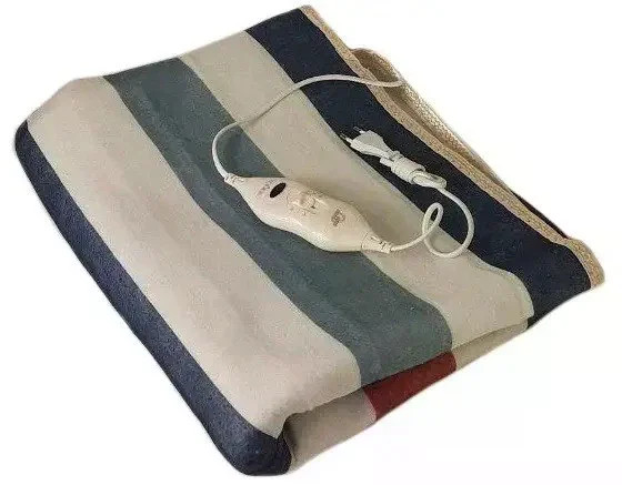 Електропростирадло Electric Blanket 150×120 см з регулюванням температури, різнокольорові смуги — фото 4