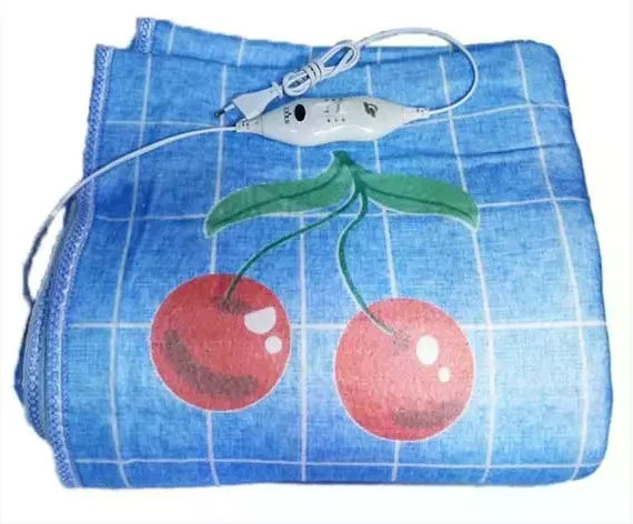 Електропростирадло Electric Blanket 150×170 см з 2 режимами підігріву, клітинка з вишнями — фото 2