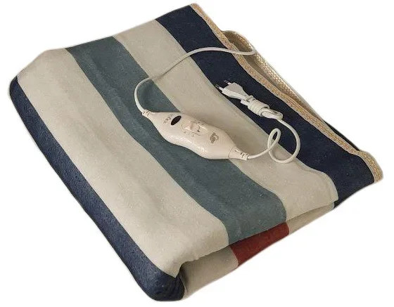 Електропростирадло Electric Blanket 7420 150×180 см 86 Вт з терморегулятором • Електричне простирадло з підігрівом Electric Blanket 7420 220 В для двоспального ліжка, різнокольорові смуги
