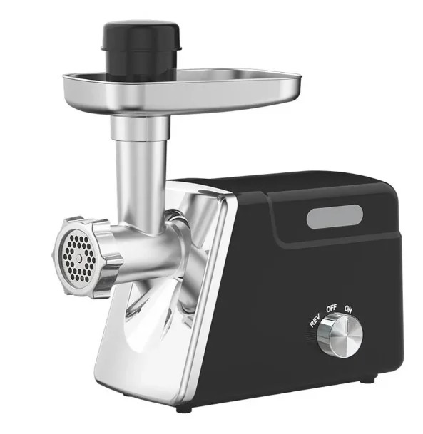 Електрична м’ясорубка Hoffmans HM-280 2000 Вт • Шнекова м’ясорубка з реверсом, 3 решітками та насадкою для ковбас