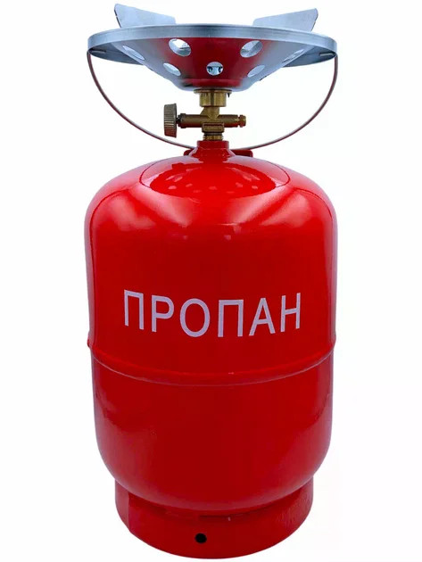 Газовый баллон 12 л с горелкой 22 см бытовой комплект — фото 2