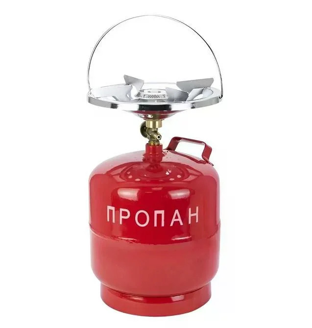 Газовый баллон 8 литров бытовой комплект с горелкой 21 см — фото 5